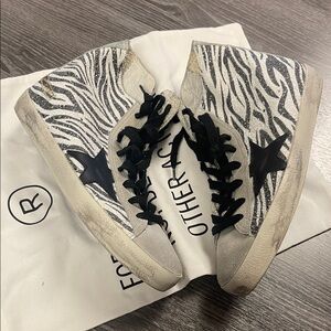 Golden Goose Francy zebra stripe high top 36